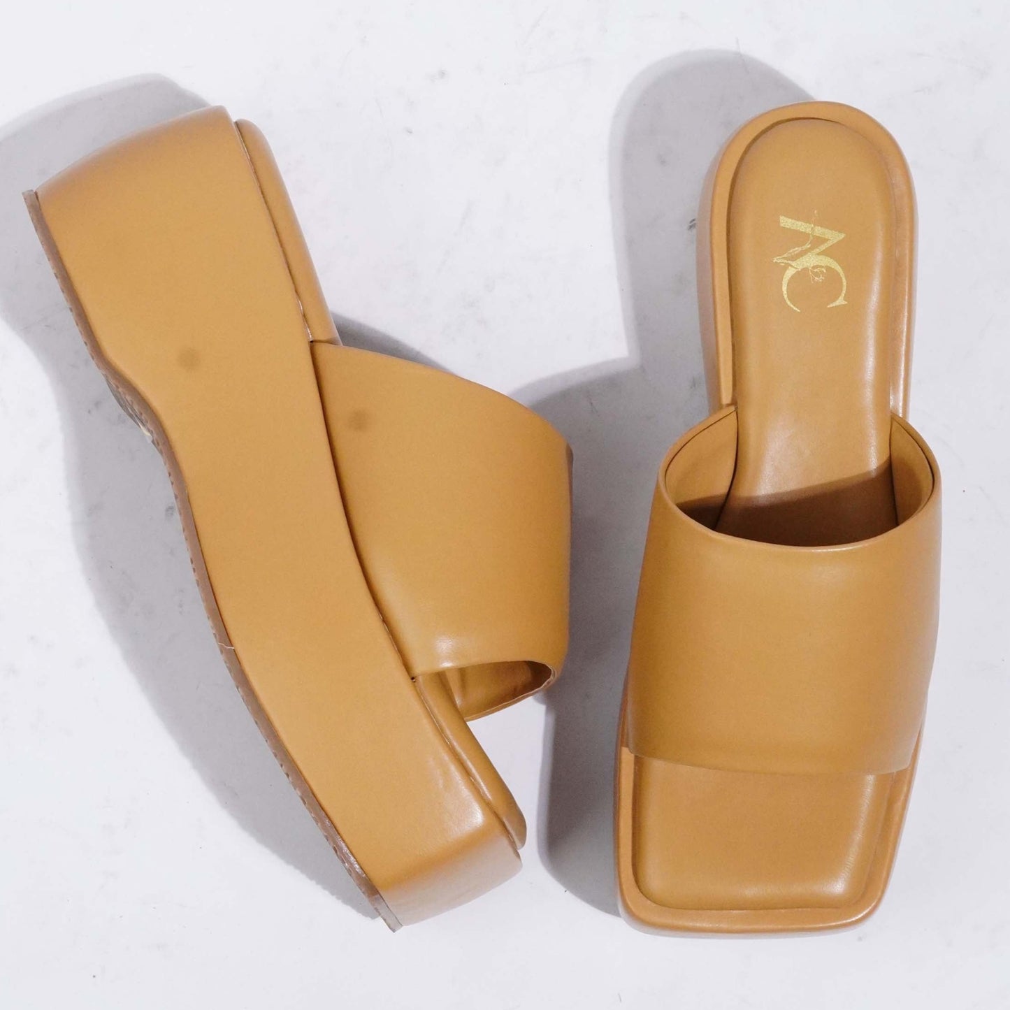 Lifted Beige Platforms