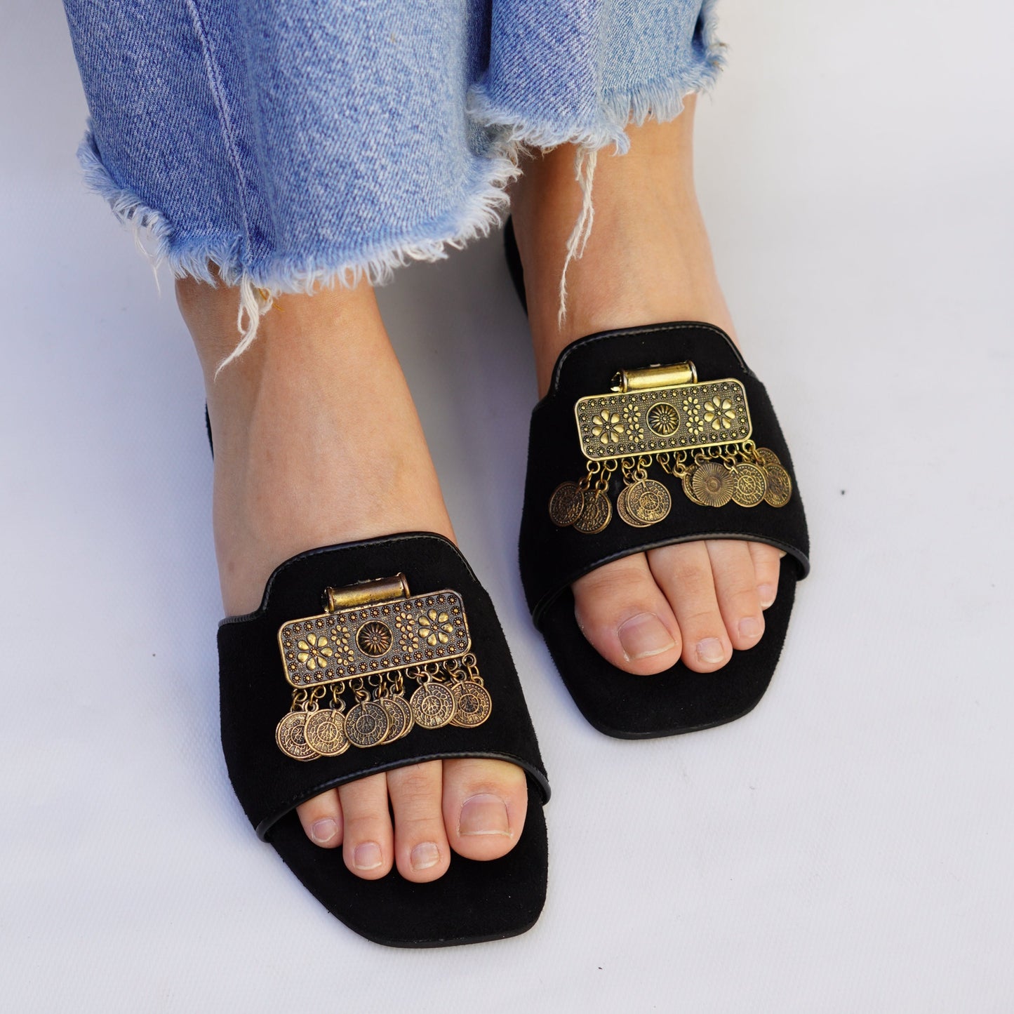 Suede Elegance with Gold