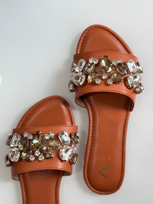 Stoned and How Slides for Girls (Tan)