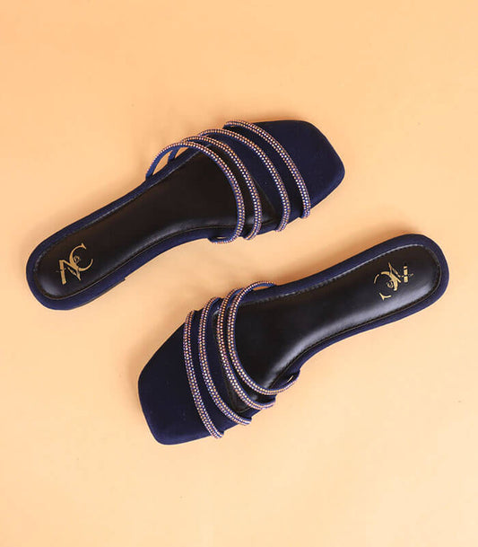 Bling On The Go Women Slides (Navy)