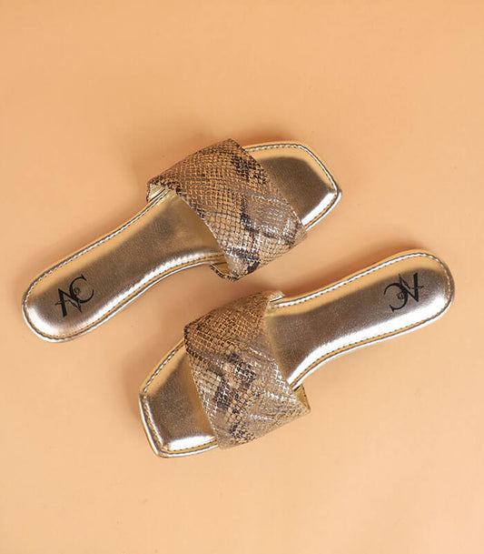 A Criss & A Cross Women Footwear (Gold)