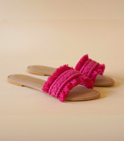 Rosy Ruffle Flats