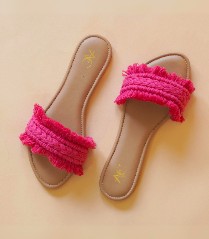 Rosy Ruffle Flats