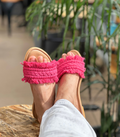 Rosy Ruffle Flats