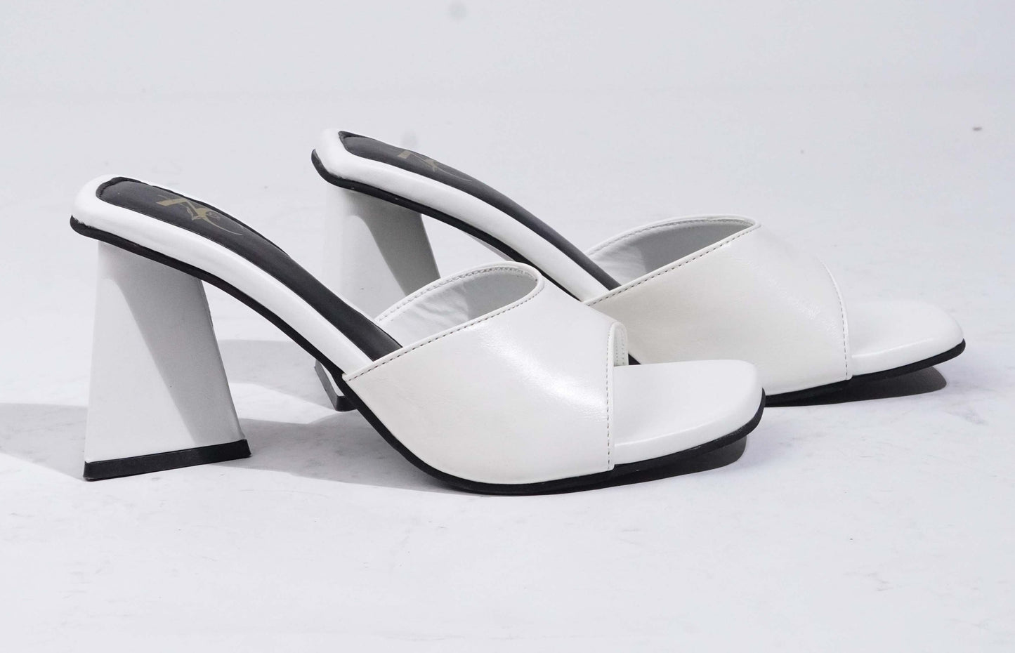 Tri-Glam Heels White