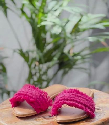 Rosy Ruffle Flats