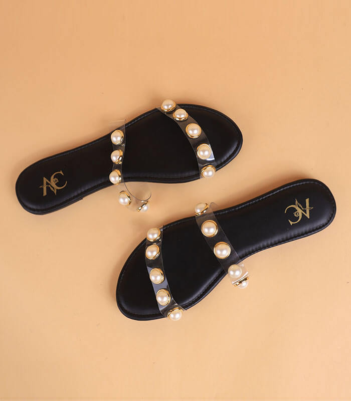 A Pearl And Some More – Slides For Woman’s (Black)